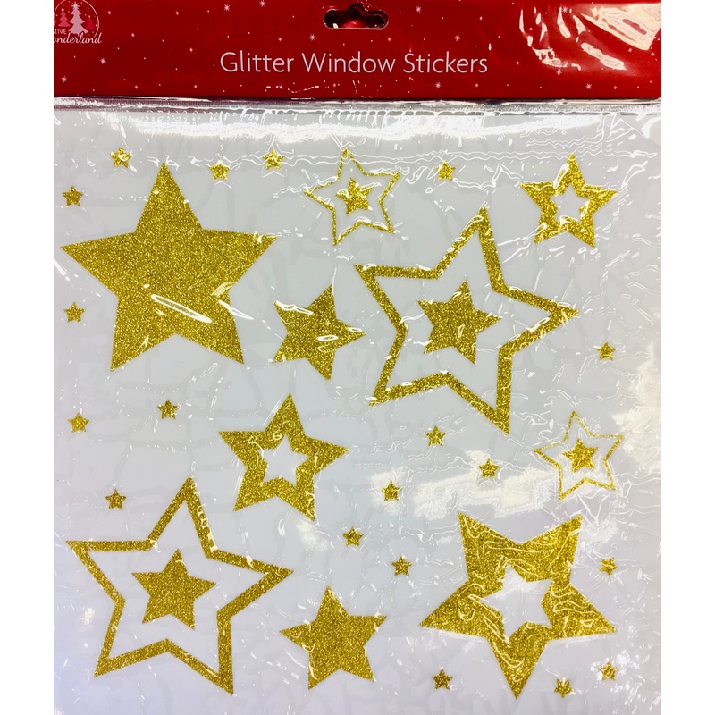 Star Glitter Window Stickers