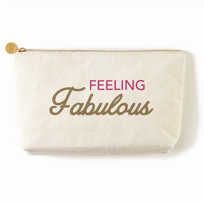 Feeling Fabulous Zippered Everything Canvas Bag