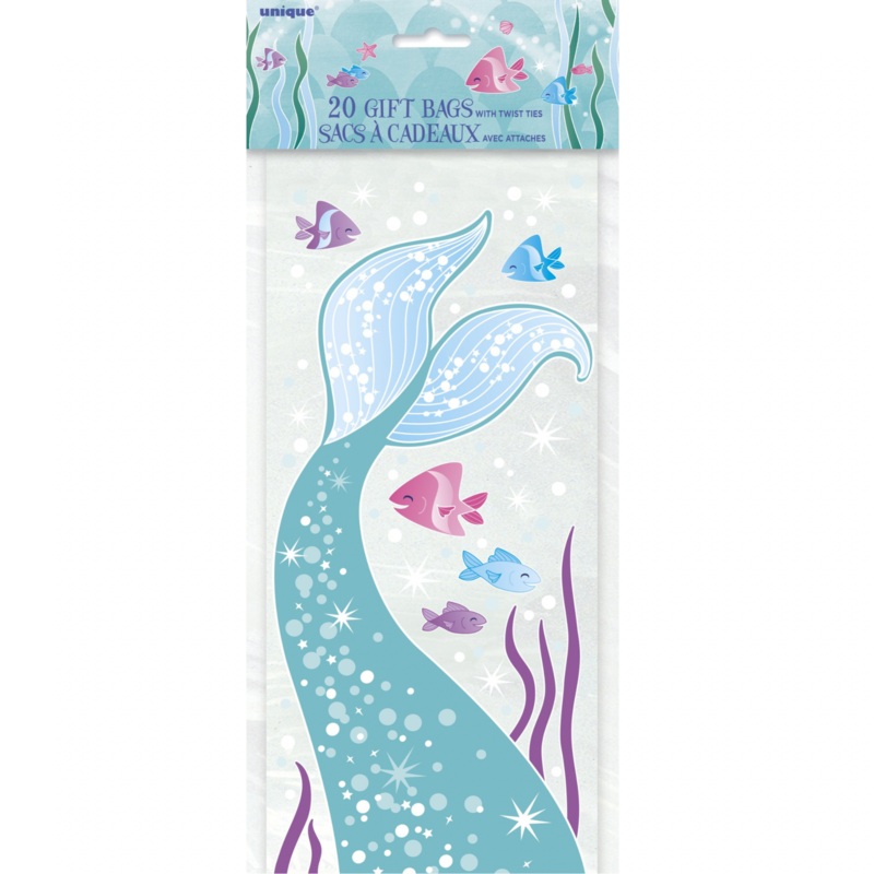 Mermaid Cello Loot Bags 8 pk