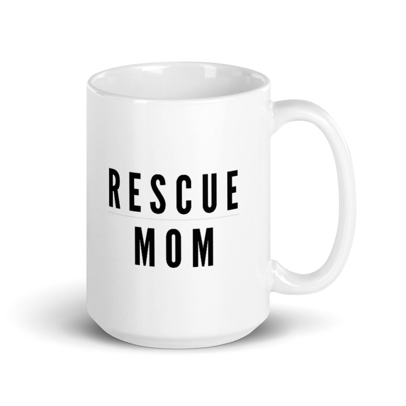RESCUE MOM White Glossy Mug