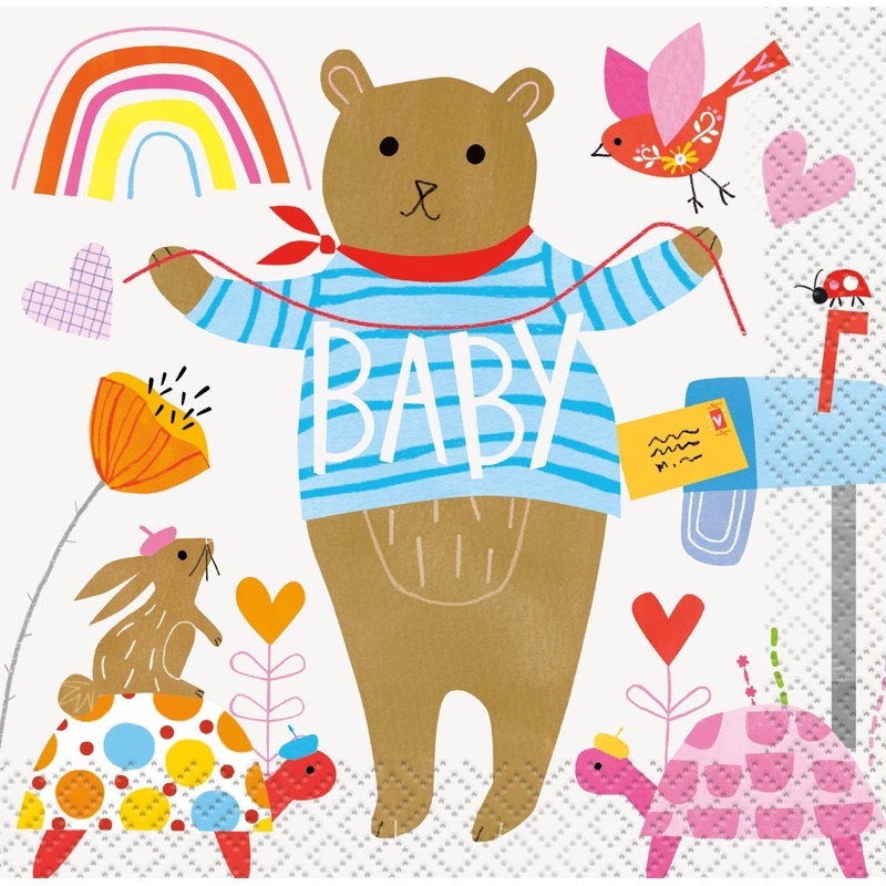 Zoo Baby Shower Beverage Napkins