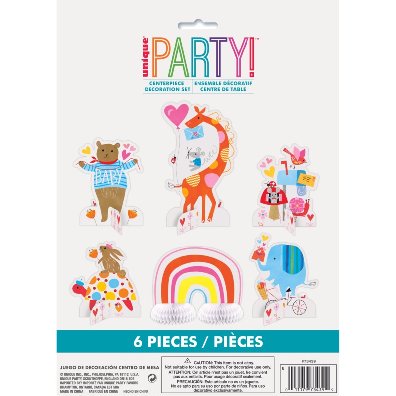 Zoo Baby Shower Zoo Baby Shower Centerpiece Decor 6 pk