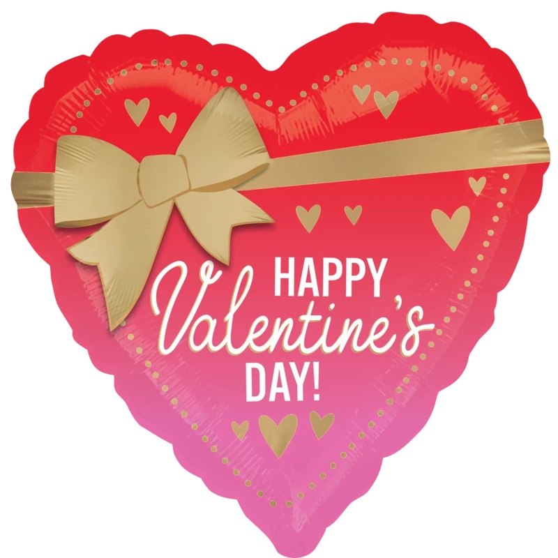 Anagram Happy Valentines Day Satin Better with Bows 18 inch Foil Balloon 1ct