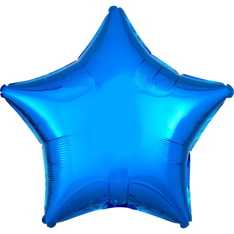 Anagram Metallic Blue Star 19 inch Foil Balloon 1ct