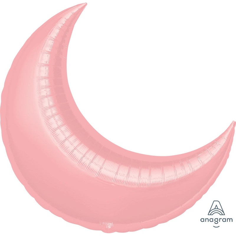 Anagram Pastel Pink Crescent Shape 26 inch Foil Balloon 1ct