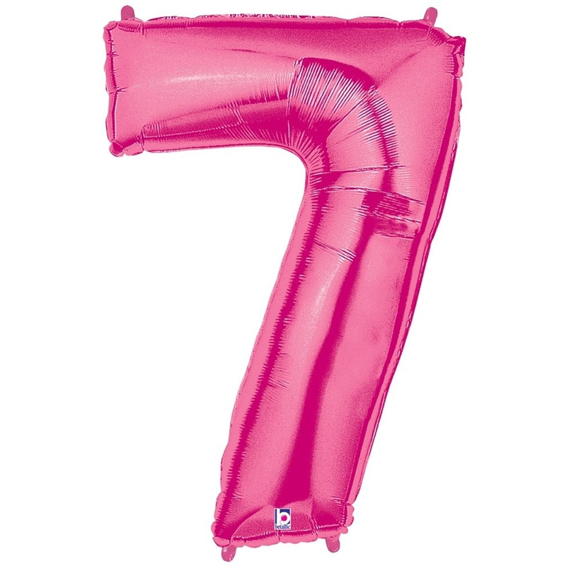 Betallic 7 Pink 34 inch Shaped Foil Balloon Polybagged 1ct