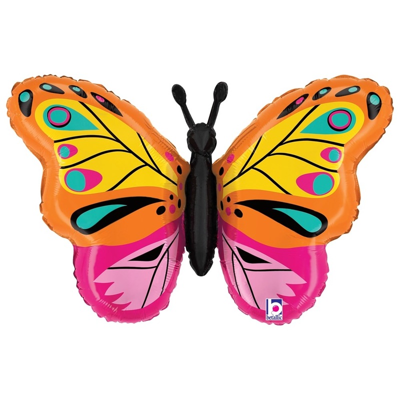 Betallic Color Butterfly 30 inch Foil Shape 1ct