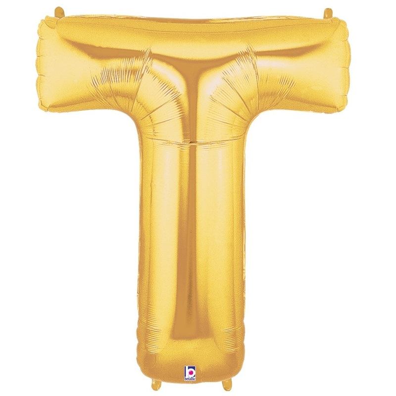 Betallic T Gold 34 inch Shaped Foil Balloon 1ct