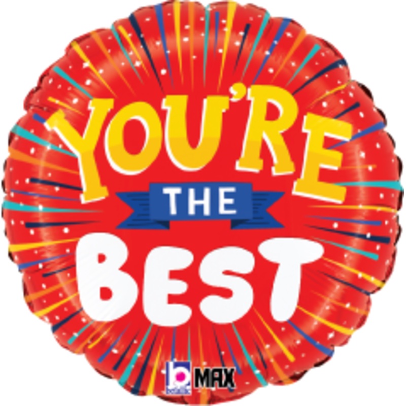 Betallic You're the Best 18 inch MAX Float Round Balloon Packaged 1ct