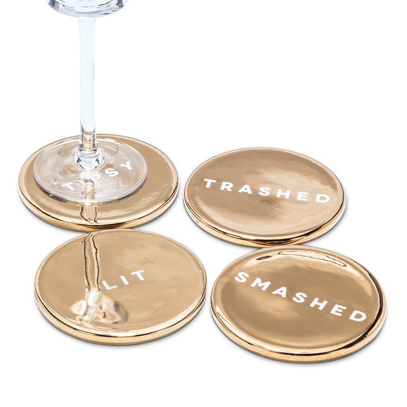 Drunk Expressions Coasters 4 pk