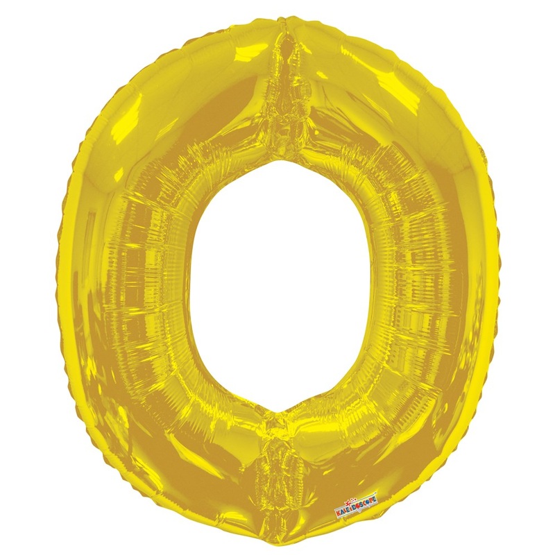 Jumbo Foil Letter Balloon 34in Gold - O