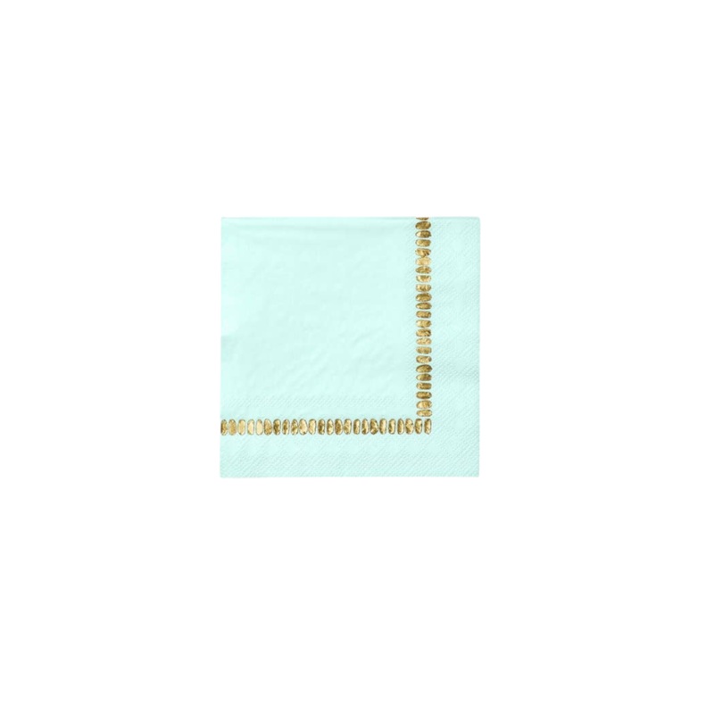 Mint Brushstroke Cocktail Napkins (25 per Pack)