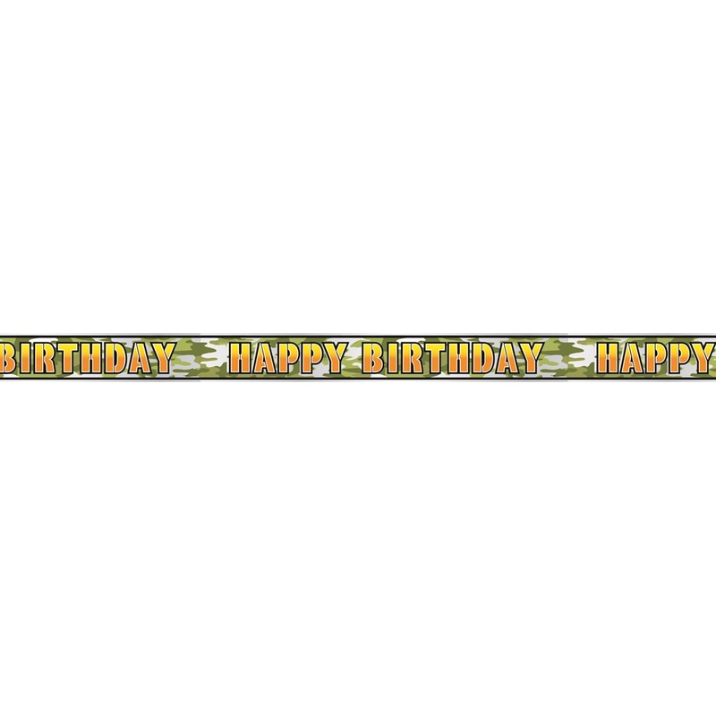 Camoflage Birthday Foil Banner