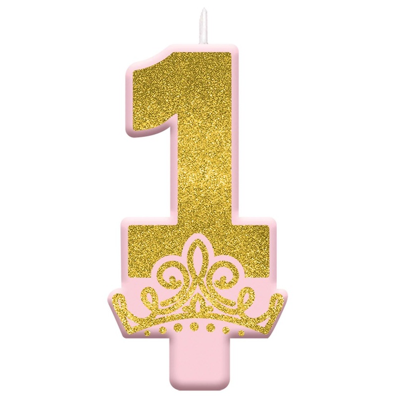Disney Princess Once Upon A Time 1st Birthday Candle 1ct