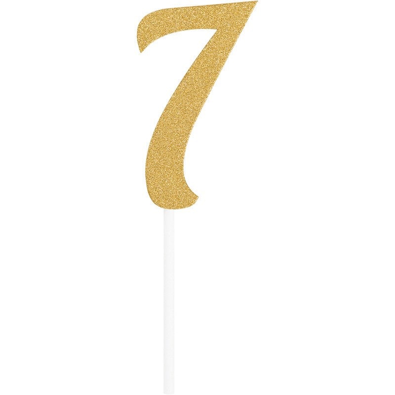 Gold Glitter Cake Topper 7