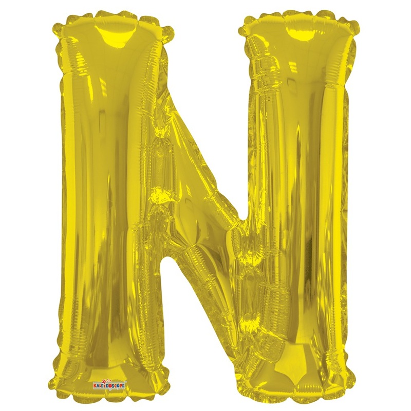 Jumbo Foil Letter Balloon 34in Gold - N