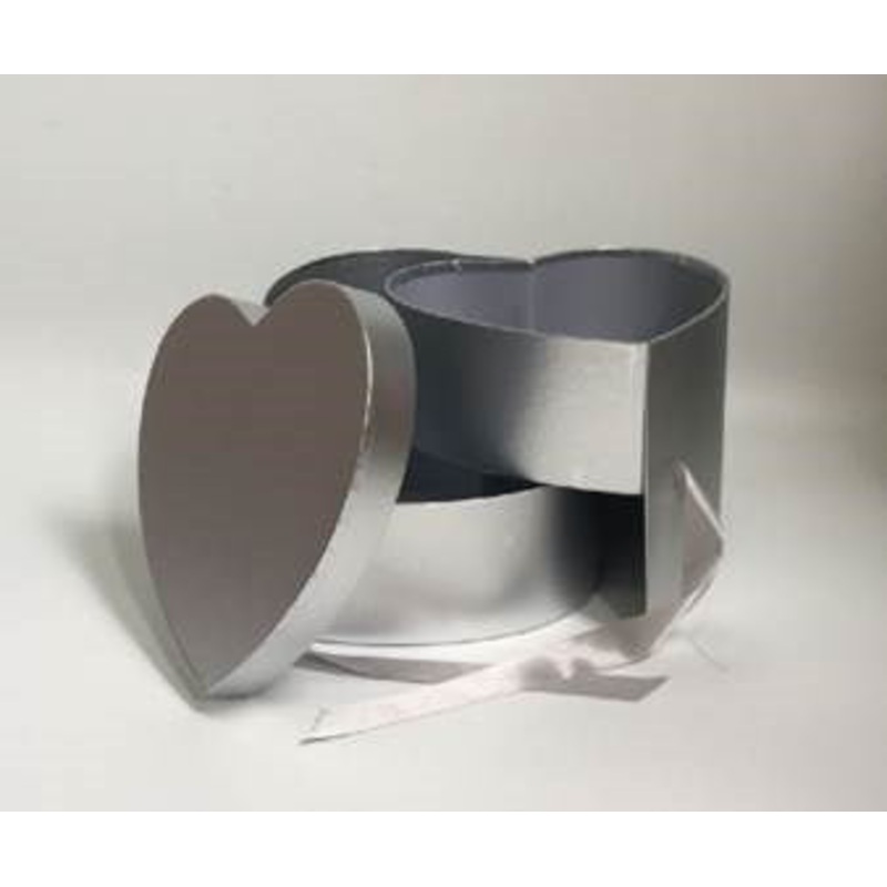 Magic Gray Heart Ribbon Gift Box