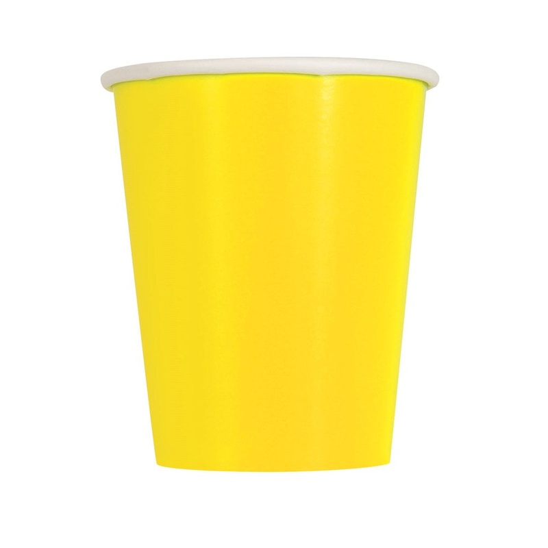 Neon Yellow Cup 12 ounce 10ct