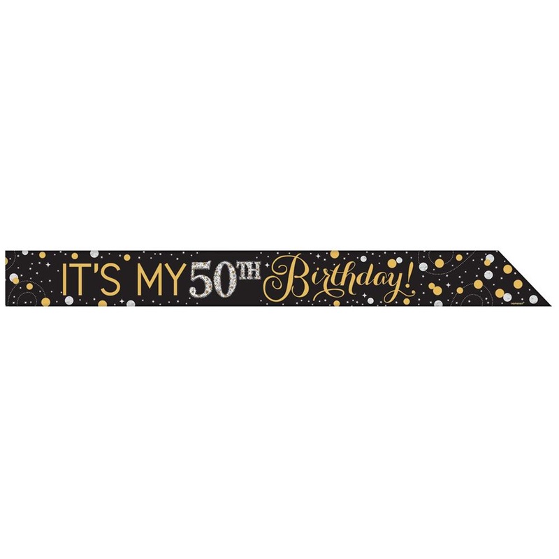 Sparkling Celebration Happy Birthday Add-Any-Age Foil Sash 1ct