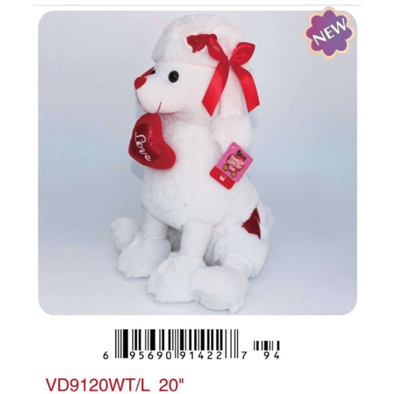 20in White Love Dog LOVE