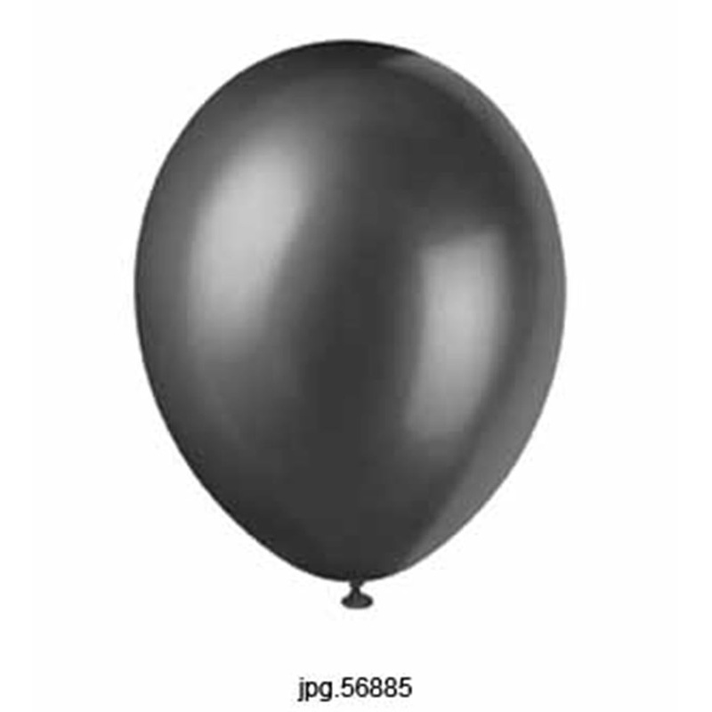 Balloon 12in - Pearl in k Black 50ct