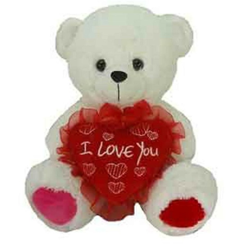 Bear w- Heart on Side 10in