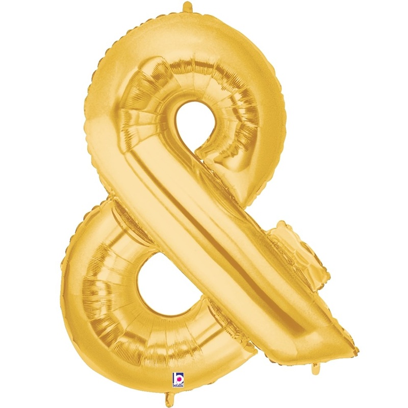Betallic & Gold 34 inch Shaped Foil Balloon Polybagged 1ct