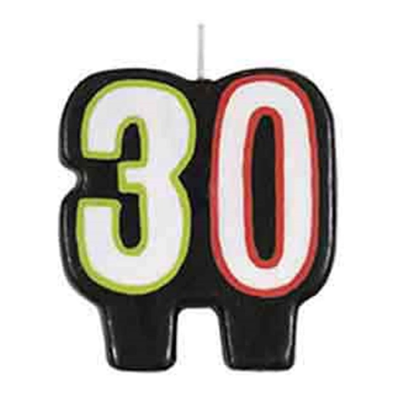 Birthday Cheer Birthday Candle - 30th