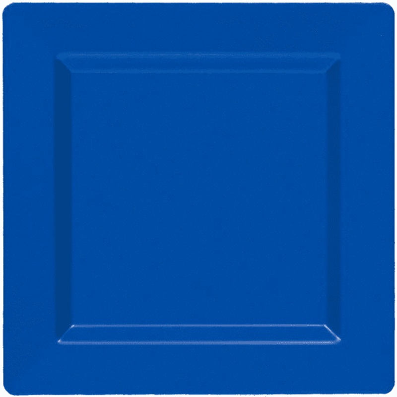 Bright Royal Blue Plate Square 10in 10ct