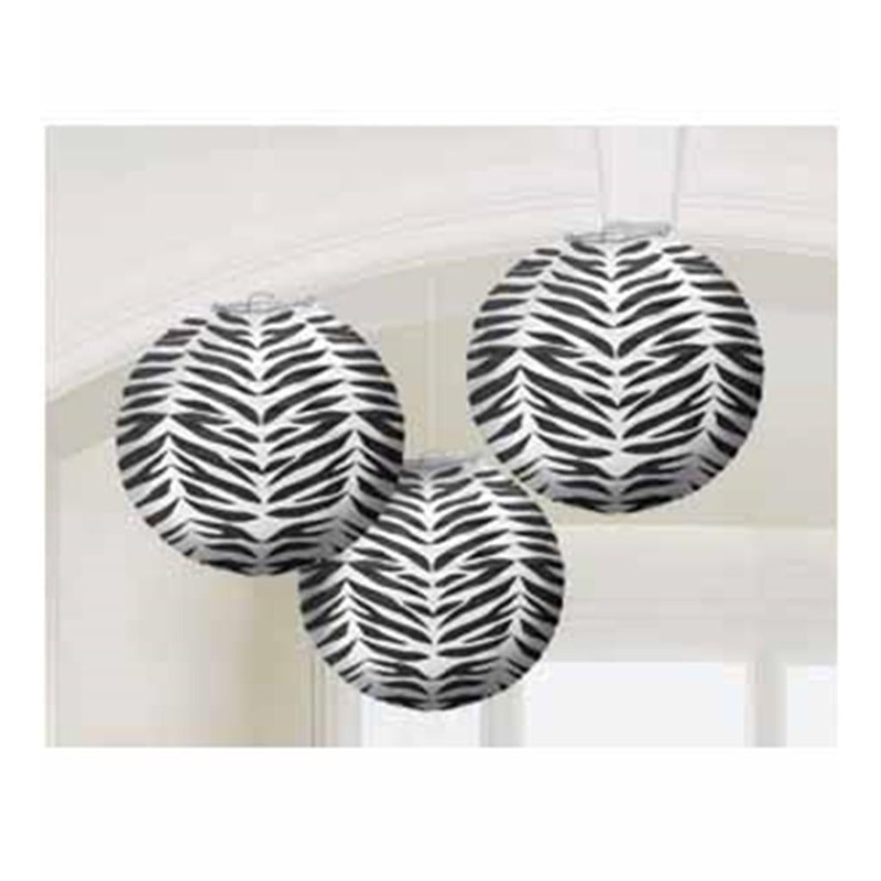 Lantern Rd 9in Zebra 3ct