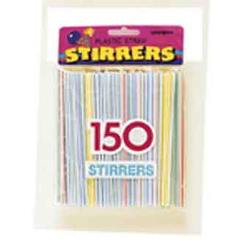 Mixer Straws Striped, 150ct