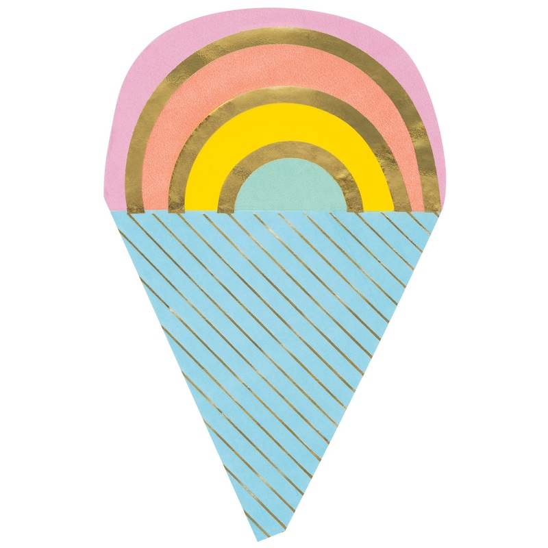 Pastel Ice Cream Shape Napkin 16ct