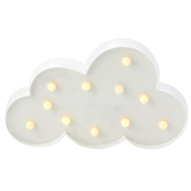 Plastic Marquee Light Cloud - White