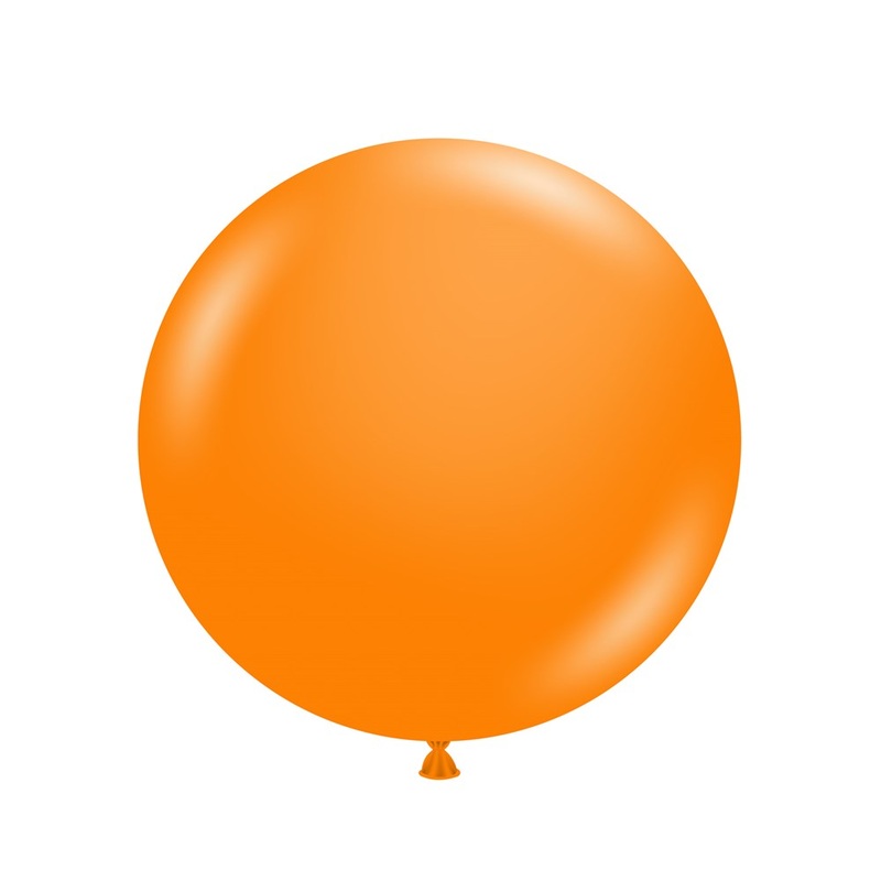 Tuftex Crystal Tangerine 17 inch Latex Balloons 25ct