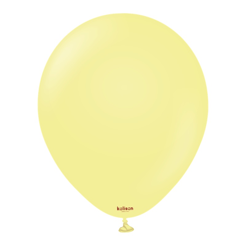 12 inch Kalisan Macaron Yellow 100ct