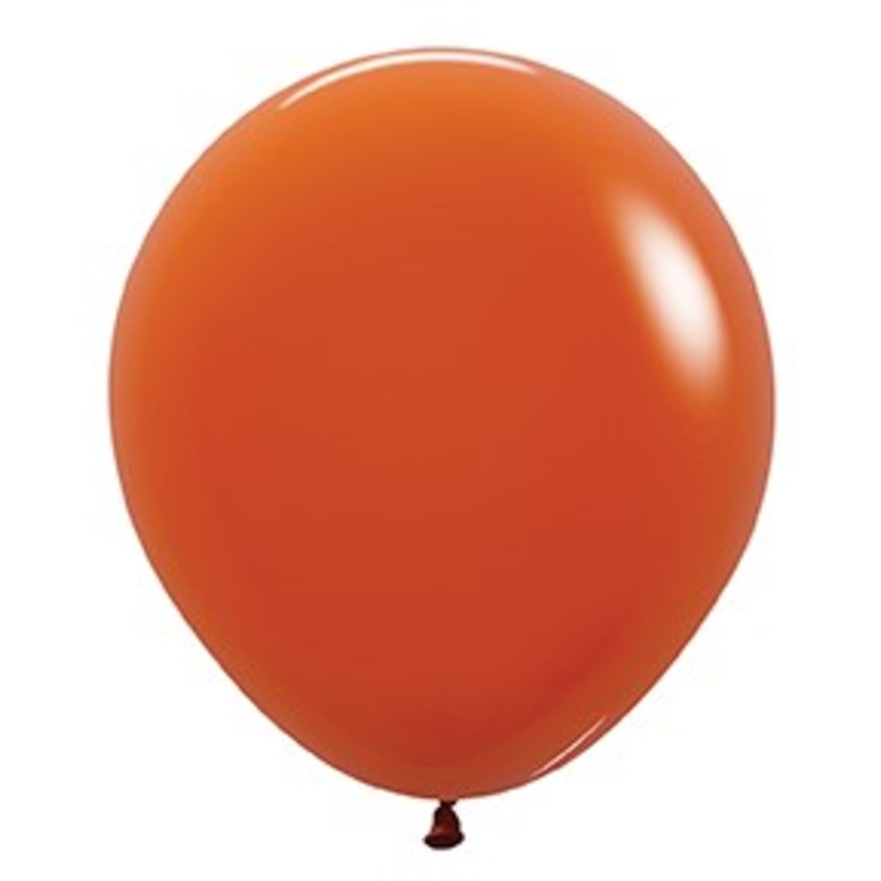 18 inch Sempertex Deluxe Sunset Orange Latex Balloons 25ct