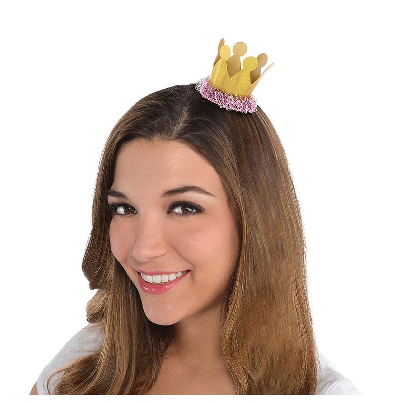 Birthday Crown Mini Clip - Gold