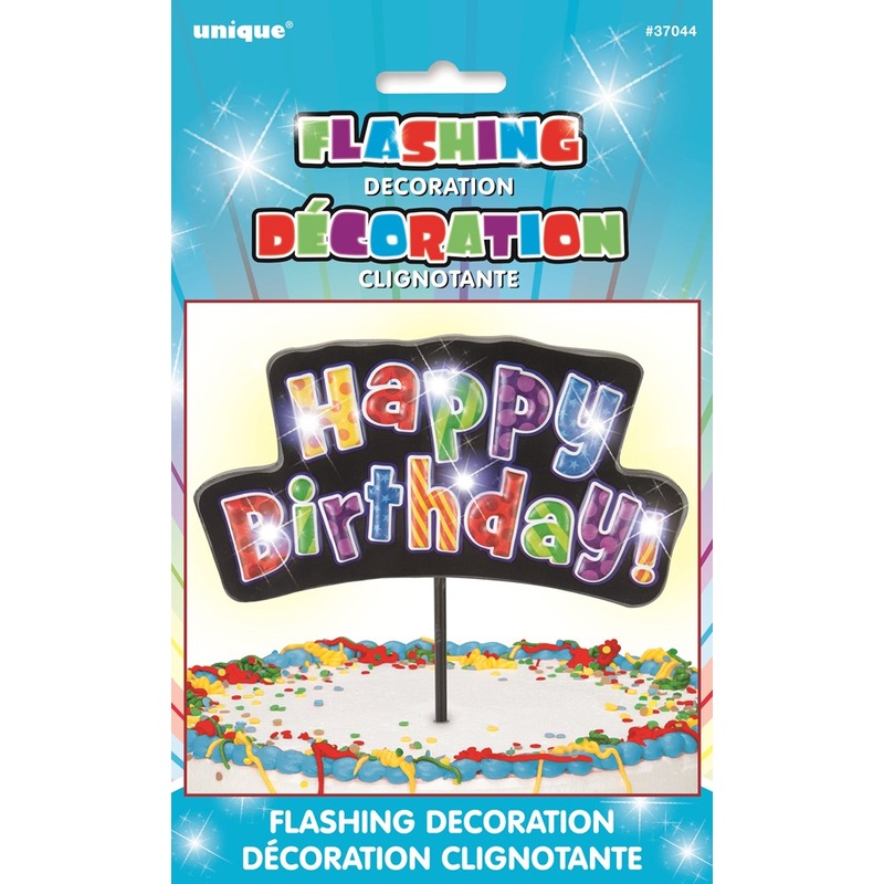 Birthday Flashing Pick Deco - Multicolor