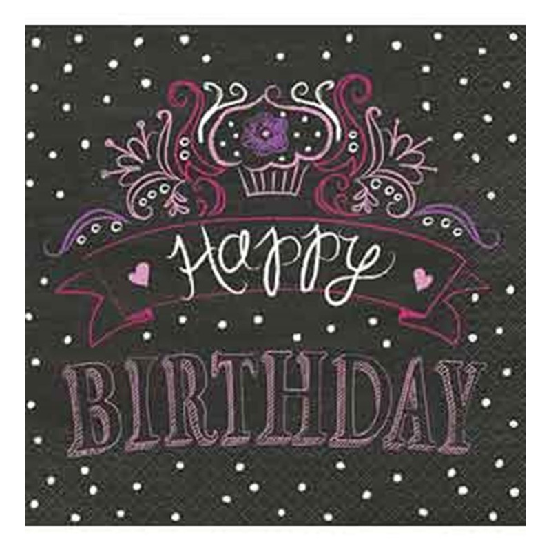 Birthday Sweets Napkin (L) 16ct