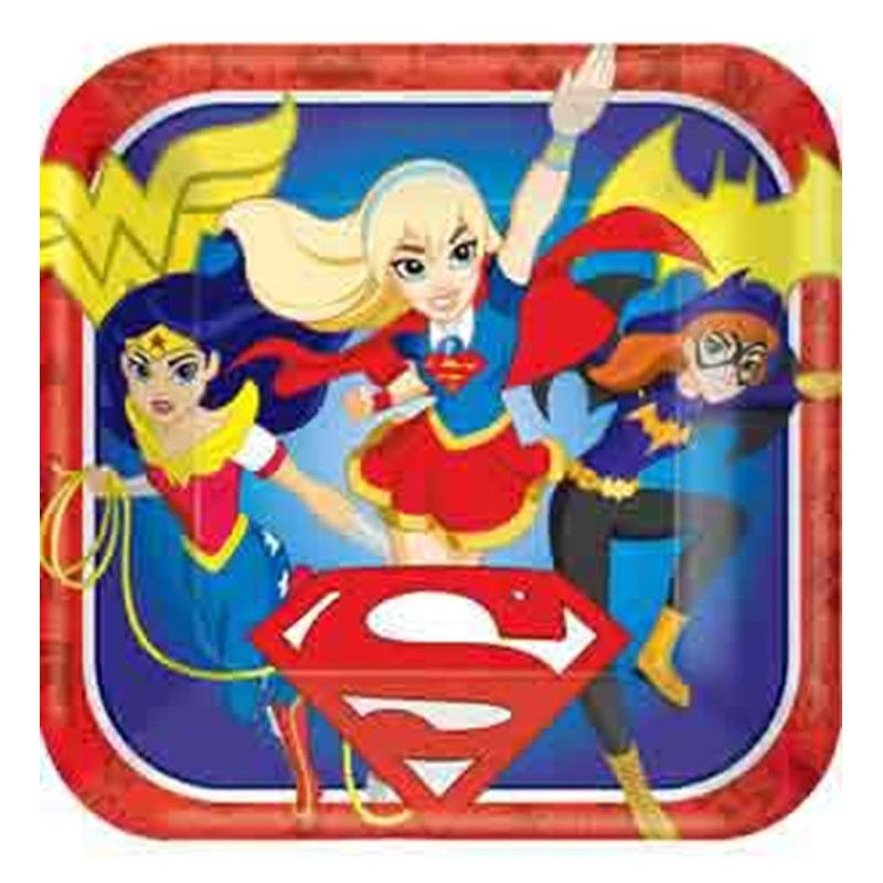 DC Super Hero Girls Plate (L) 8ct