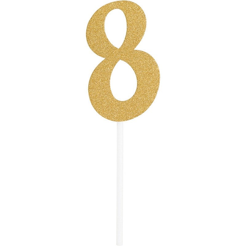 Gold Glitter Cake Topper 8