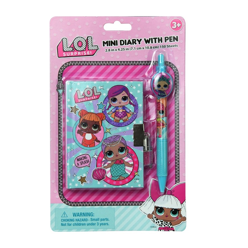 Lol Surprise Mini Diary With Pen On Card