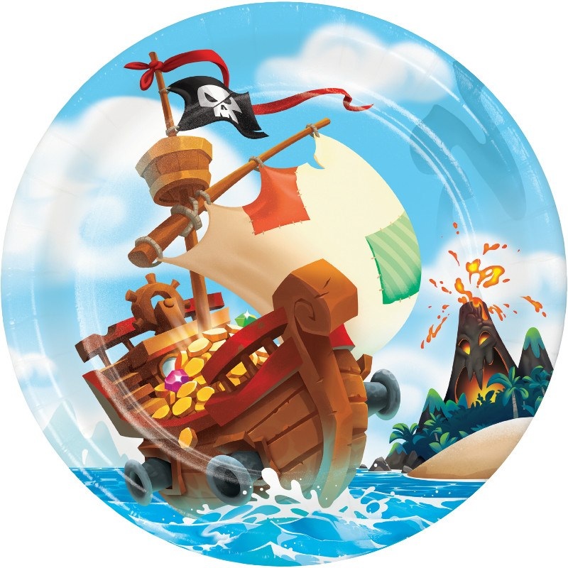 Pirate Treasure Dinner Plate 8ct
