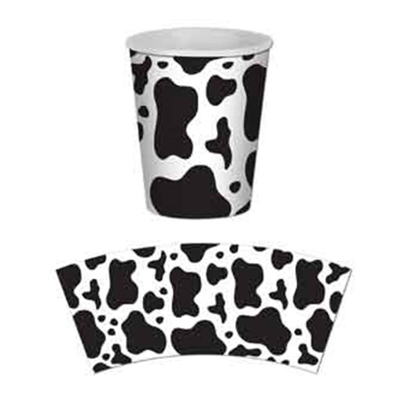 Western Cow Print 9oz Paper cup 8ct