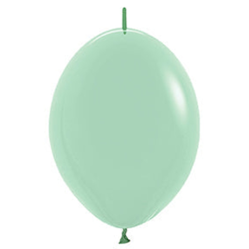 6 inch Sempertex Pastel Dusk Green Tea LINK-O-LOON Latex Balloons 50ct