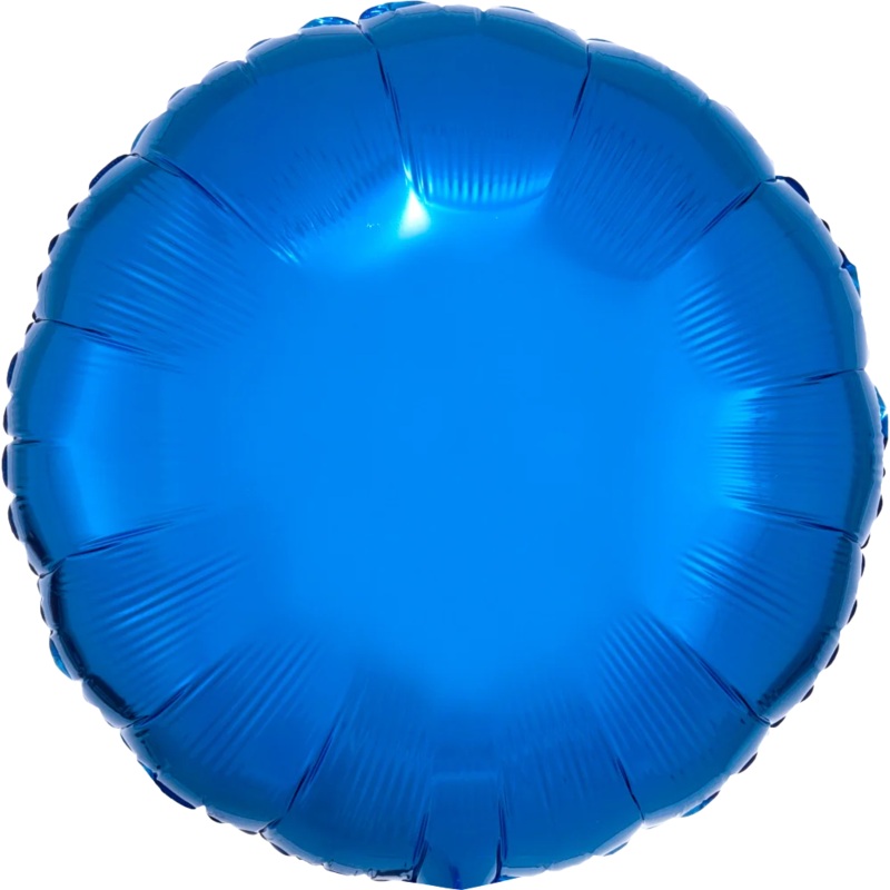 Anagram Metallic Blue Round 17 inch Foil Balloon 1ct