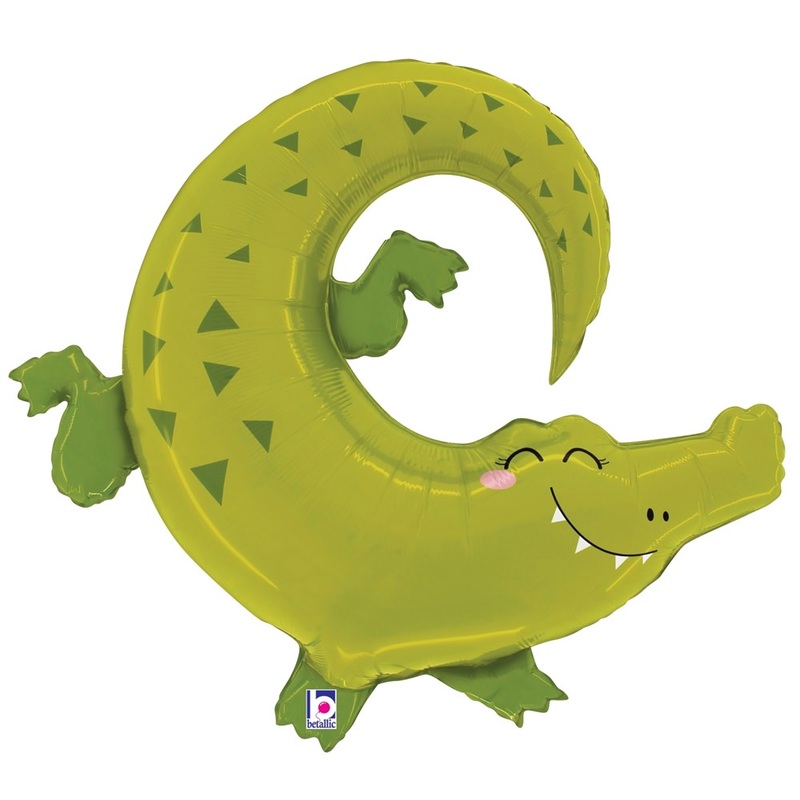 Betallic Jungle Alligator 34 inch Shaped Foil Balloon 1ct