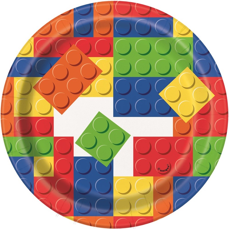 Building Blocks Birthday Small Plate 16ct