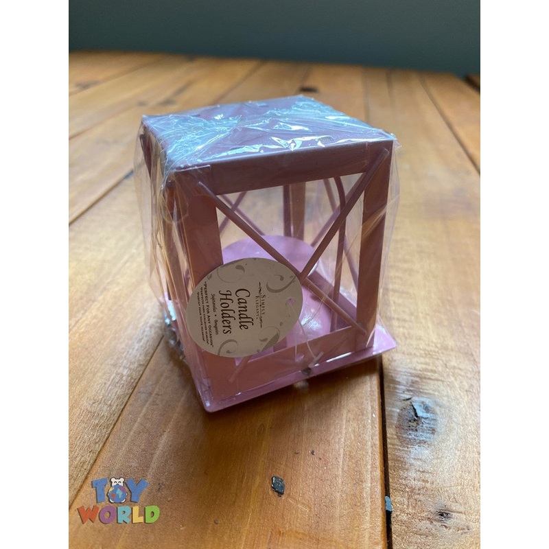 Metal Candle Cage - Pink