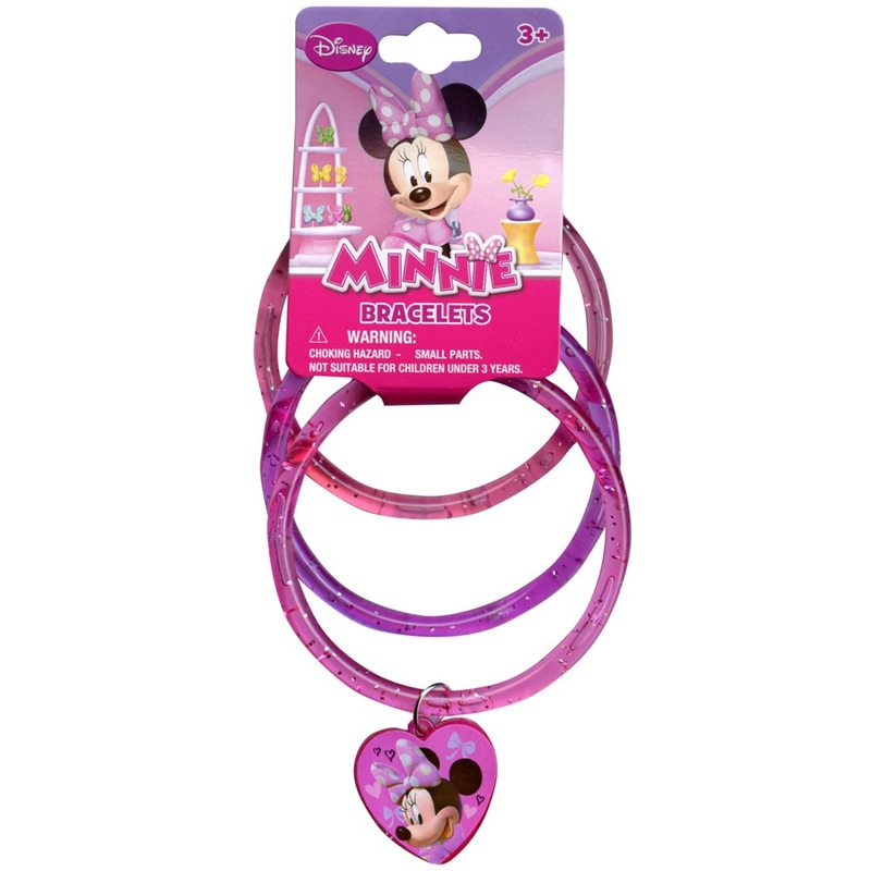 Minnie Bowtique 3 Glitter Bangles Plasti